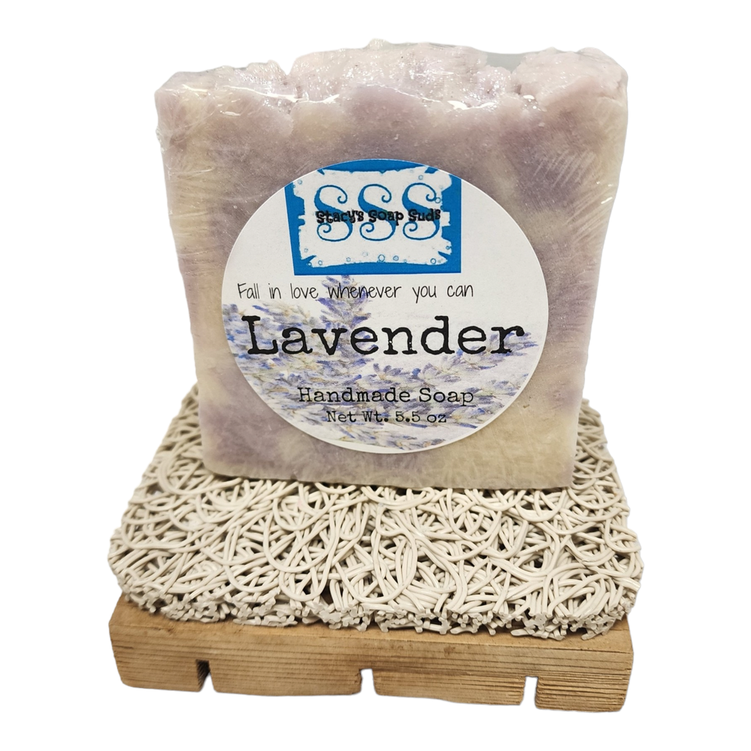 Lavender Swirl Bar Soap - Stacy's Soap Suds