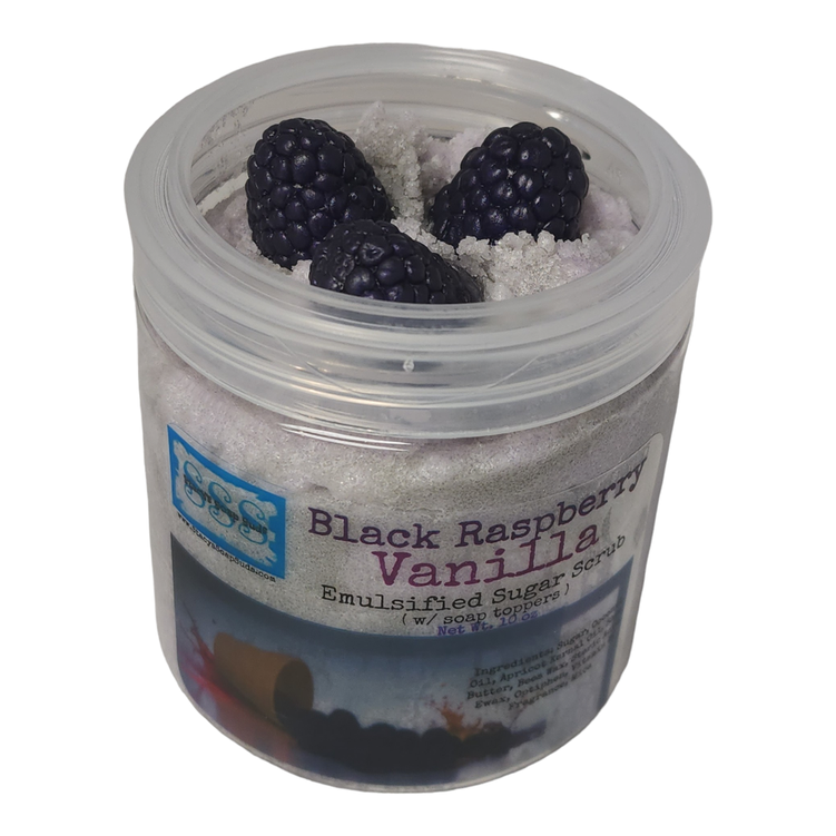 Black Raspberry Vanilla Emulsified Sugar Scrub - 10 oz - Stacy's Soap Suds