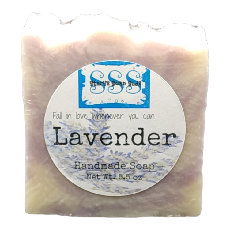 Lavender Swirl Bar Soap - Stacy's Soap Suds