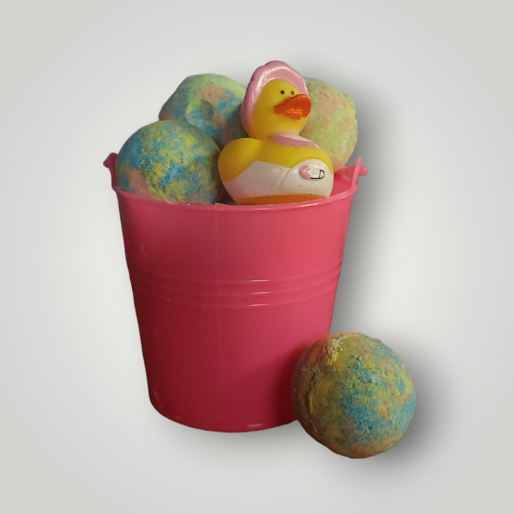 Fruity Loopy Bucket of Mini Bath Bombs 5 oz. - Stacy's Soap Suds