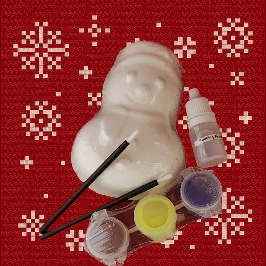 Paint Your Own Snowman Bomb -  Stocking Stuffer - Stacy's Soap Suds